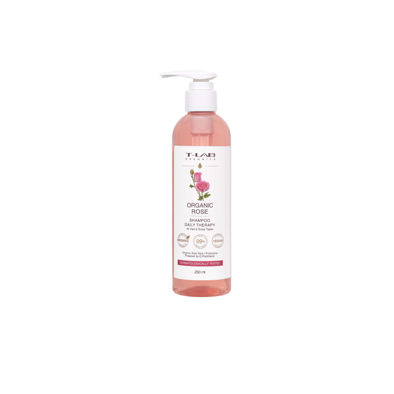 Шампунь для щоденного догляду за будь-яким типом волосся T-Lab Professional Organics Rose Shampo 250 мл Шампунь для щоденного догляду за будь-яким типом волосся T-Lab Professional Organics Rose Shampo 250 мл