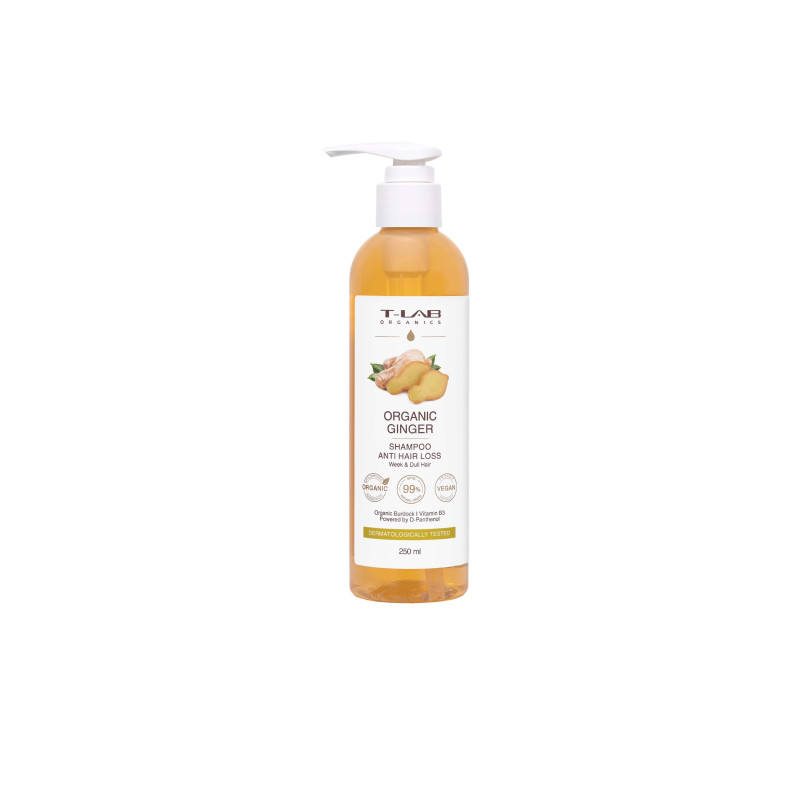 Шампунь для ослабленого та тьмяного волосся T-LAB Professional Organics Ginger Shampoo 250 мл Шампунь для ослабленого та тьмяного волосся T-LAB Professional Organics Ginger Shampoo 250 мл