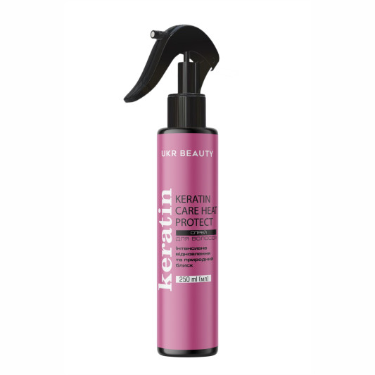 Спрей-термозахист для волосся Keratin Care Heat Protect Ukr Beauty 250 мл