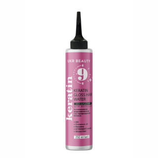 Жидкий кондиционер для волос Keratin GLOSS HAIR WATER 9+ Ukr Beauty 350 мл