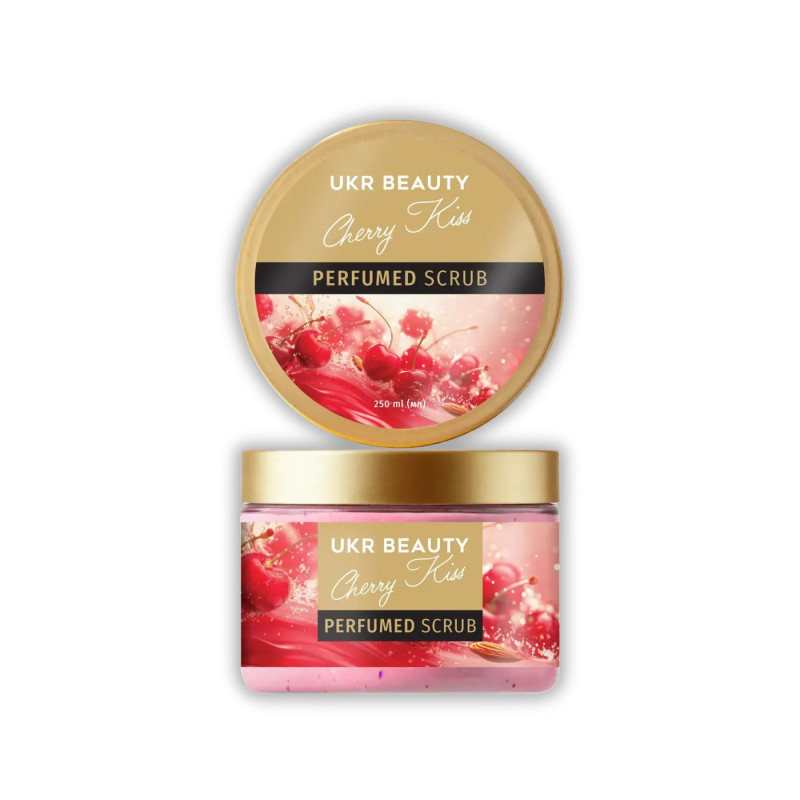 Скраб для тіла парфумований Cherry Kiss Ukr Beauty 250 мл Скраб для тіла парфумований Cherry Kiss Ukr Beauty 250 мл
