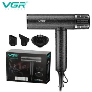 Фен професійний VGR V-640HD, 3 рівні обдування, 4 рівні температури, BLDC мотор, іонізація