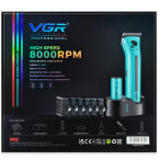Аккумуляторная машинка для стрижки (clipper) VGR V-160 BLACK, 6 насадок, 8000RPM Аккумуляторная машинка для стрижки (clipper) VGR V-160 BLACK, 6 насадок, 8000RPM