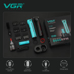 Аккумуляторная машинка для стрижки (clipper) VGR V-160 BLACK, 6 насадок, 8000RPM Аккумуляторная машинка для стрижки (clipper) VGR V-160 BLACK, 6 насадок, 8000RPM