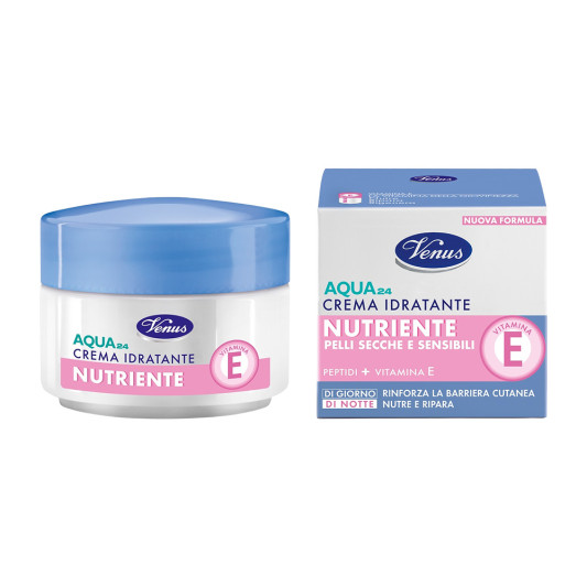 Зволожувальний крем для обличчя з антивіковою дією Venus Aqua 24 Anti-Aging Moisturizing Cream With Vitamin E 50 мл