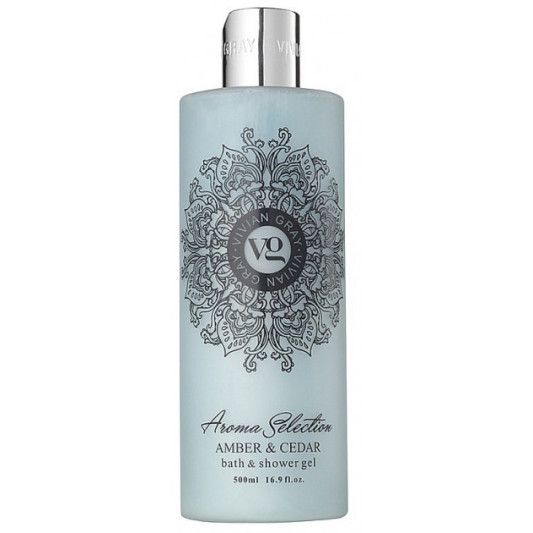 Гель для душу бурштин і кедр Vivian Gray Aroma Selection Amber & Cedar 500 мл