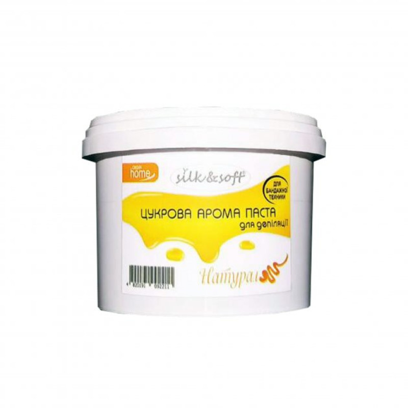 Цукрова паста для депіляції в домашніх умовах Натуральна Silk & Soft 500 г Цукрова паста для депіляції в домашніх умовах Натуральна Silk & Soft 500 г