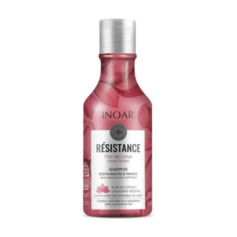 Безсульфатный шампунь для волос Inoar Resistance Flor De Lotus Shampoo 250 мл Безсульфатный шампунь для волос Inoar Resistance Flor De Lotus Shampoo 250 мл