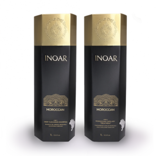 Кератинове вирівнювання для слабкого волосся набір Inoar Moroccan Hair Keratin 2*60 мл
