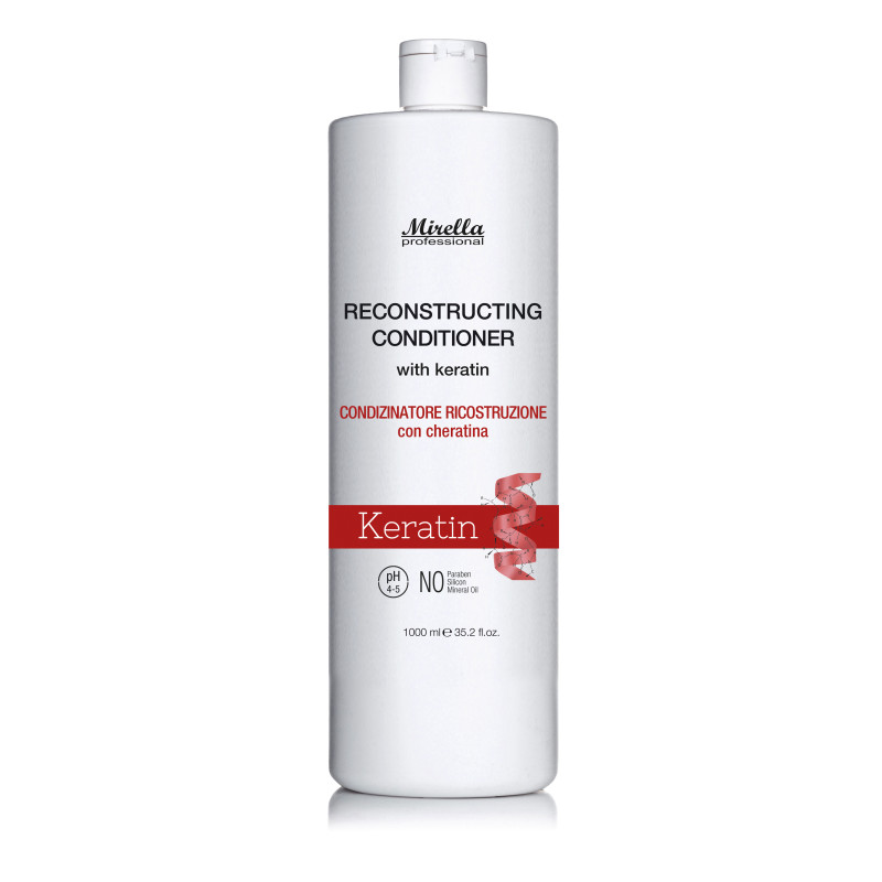 Відновлювальний кондіціонер з кератином 1000 мл, Mirella Hair Care Reconstructing Conditioner Відновлювальний кондіціонер з кератином 1000 мл, Mirella Hair Care Reconstructing Conditioner