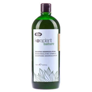 Шампунь для регулирования жирности волос 1000 мл Sebum-regulating shampoo Keraplant, Lisap