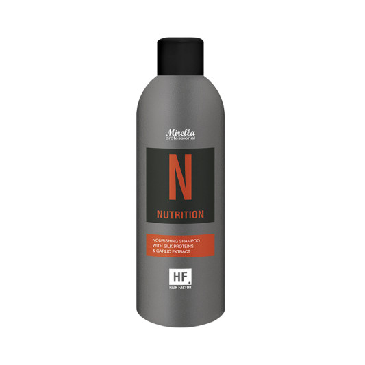 Поживний шампунь з протеїнами шовку та екстрактом часнику Mirella Professional HF N NUTRITION 250 мл