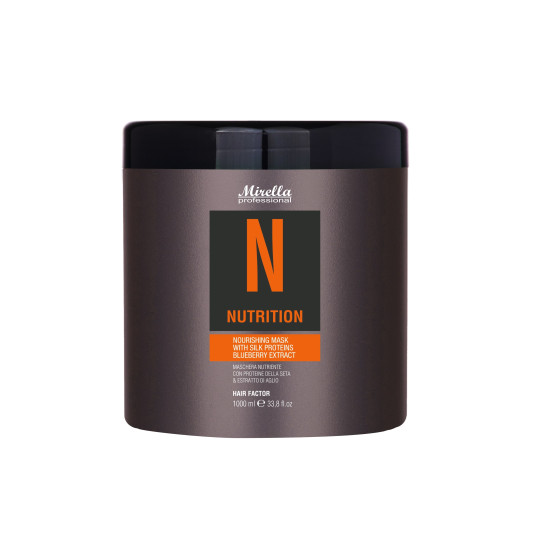 Поживна маска з протеїнами шовку та екстрактом часнику N NUTRITION 1000 мл, Mirella Professional