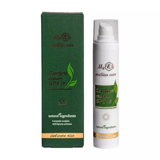 Відновлюючий денний крем для чутливої шкіри обличчя Myidi Comfort cream SPF 15, 50 мл