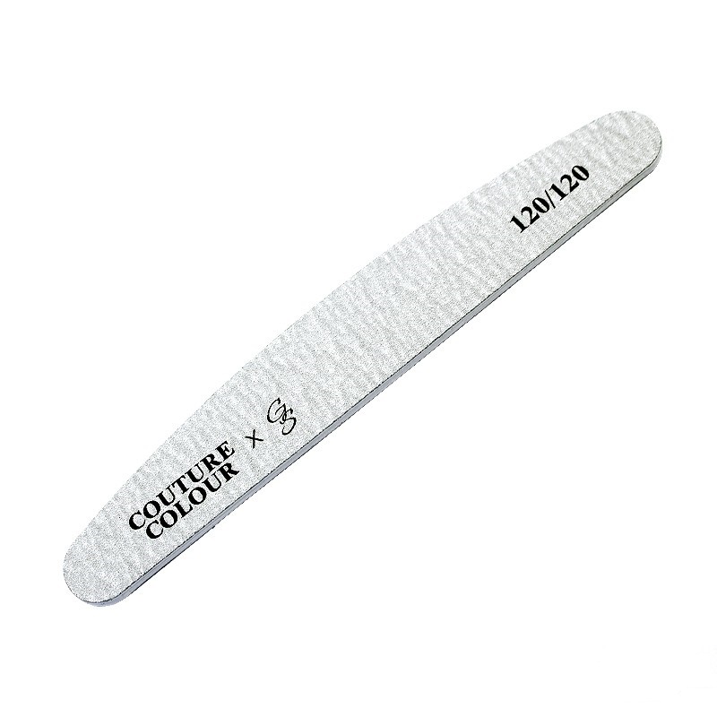 Пилка для нігтів Couture Colour & GS 120/120 півколо, колір сірий Пилка для нігтів Couture Colour & GS 120/120 півколо, колір сірий