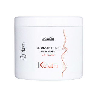 Відновлювальна маска з кератином Mirella Professional Reconstructing Hair Mask with Keratin 500 мл