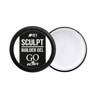 Билдер-гель GO Active Sculpt Builder Gel White 01, белый, 12 мл