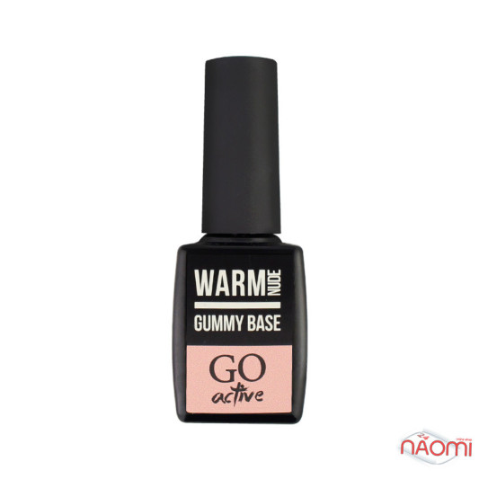 Каучукова камуфлююча база теплий рожевий нюд №1 10 мл, GO Active Gummy Base Warm Nude Camouflage